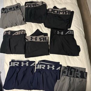 Under Armour Compression Shorts, 9 pairs